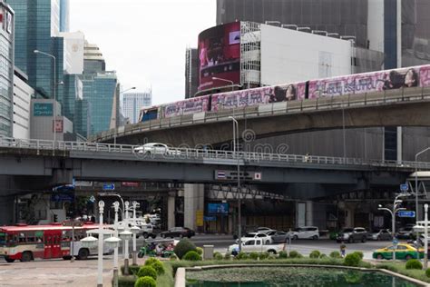 Bangkok, Thailand: Silom Line Skytrain Editorial Photo - Image of ...