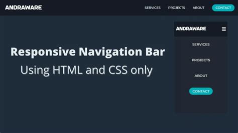 Create Responsive Navbar Using HTML and CSS