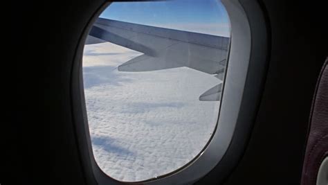 Aircraft Passenger Closes Plane Window Plastic Curtain Sliding It Down ...