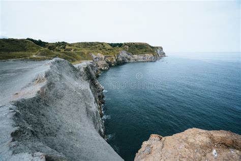 Ocean Cliff Edge View Landscape Stock Image - Image of hiking, birds: 137910057