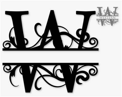 Clip Art Transparent Stock Clipart Monogram Letters - Split Letter Monogram W - 2748x2053 PNG ...