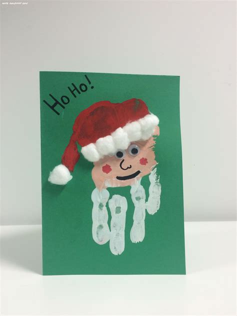 7 Santa Handprint Card | Preschool christmas, Homemade christmas cards ...