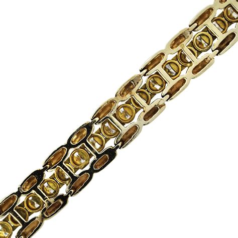 14k Yellow Gold Diamond Tennis Bracelet with Tennis Bracelet Jacket