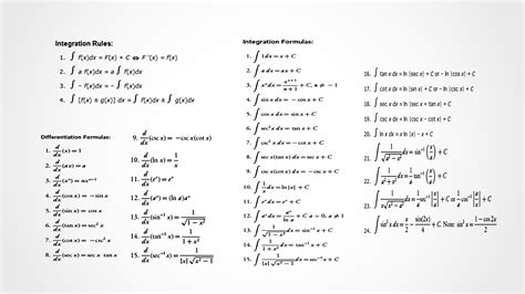 Découvrir 179+ imagen integral formule - fr.thptnganamst.edu.vn