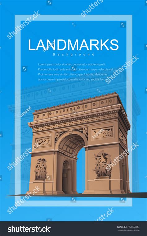 Arc De Triomphe Stock Vector (Royalty Free) 727057843 | Shutterstock