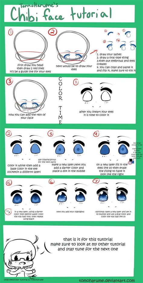 Chibi Eyes/Color Tutorial by tomoharume on DeviantArt | Chibi eyes, Chibi drawings, Chibi