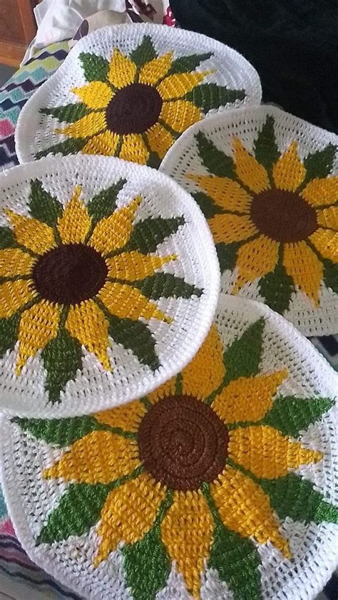 HOW TO CROCHET SUNFLOWER COASTER | Nature And Life