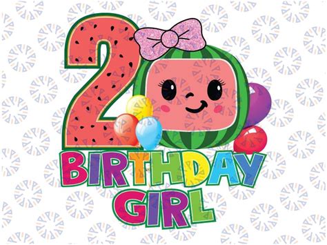 Cocomelon Birthday Girl Png, Cocomelon Age 2nd Png, Bundle Cocomelon S