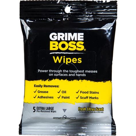 Grime Boss 5-Count Hand Wipes-Q451R05 - The Home Depot