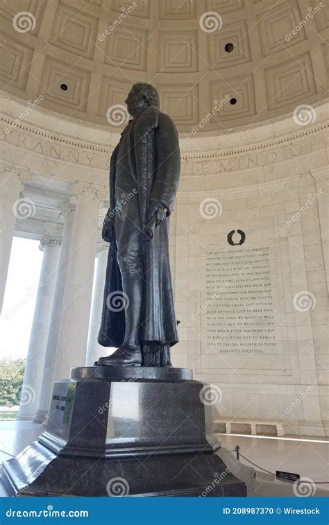 Statue of Thomas Jefferson Inside the Memorial Editorial Image - Image ...