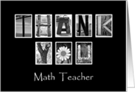 Thank You Math Teacher Cards from Greeting Card Universe