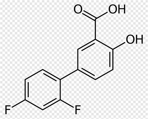 Diflunisal Chemical structure 에스트라 디올 화합물, 기타, 각도, 화이트 png | PNGEgg