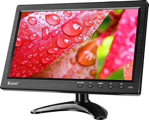Amazon.com : Eyoyo 10 Inch Monitor 1024x600 Small Display HD TFT LCD Display Screen Support AV ...