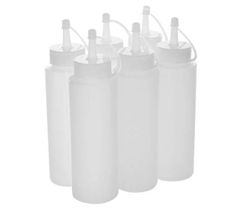 Plastic Sauce Bottle 250ml White - 6pk - Mambo's Online Store