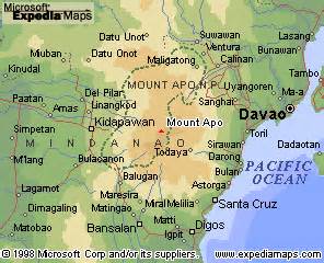 Bundok Philippines - Mount Apo Vicinity Map