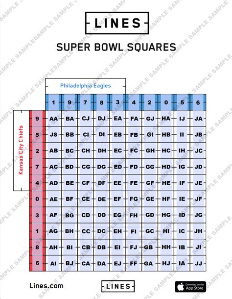 Super Bowl Squares 2024: Play Football Squares & Download Grids | Lines