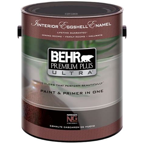 BEHR Premium Plus Ultra 1 gal. Pure White Eggshell Interior Paint-275001 - The Home Depot