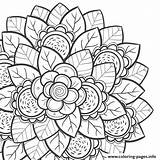 Mandala Flower For Teens Coloring Page Printable sketch template