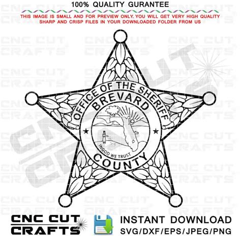 Brevard County Sheriff Office Badge Svg Vector Sheriff Star - Etsy Australia