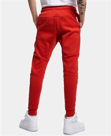 Nike Men's Tech Fleece Joggers & Reviews - All Activewear - Men - Macy's Red Joggers, Nike ...