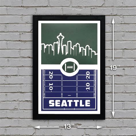 Seattle Seahawks Poster Art - Retro Print 13x19"