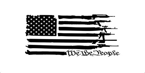 USA Gun Flag We the People AR Rifle USA 2nd Amendment 2a - Etsy Finland