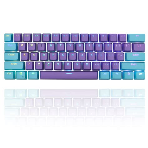 Buy WHYSP 60% Purple Keycaps for 60 Percent Keyboard Double PBT Keycap Set OEM for Cherry MX ...