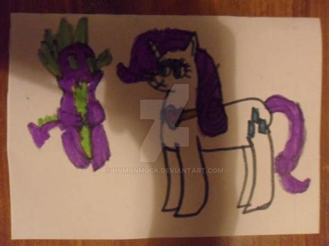 Spike and Rarity by humanmuck on DeviantArt