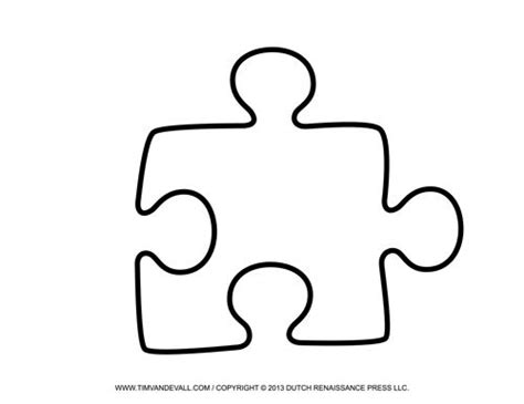 Blank Puzzle Piece Template - Free Single Puzzle Piece Images | PDF | Puzzle piece template ...