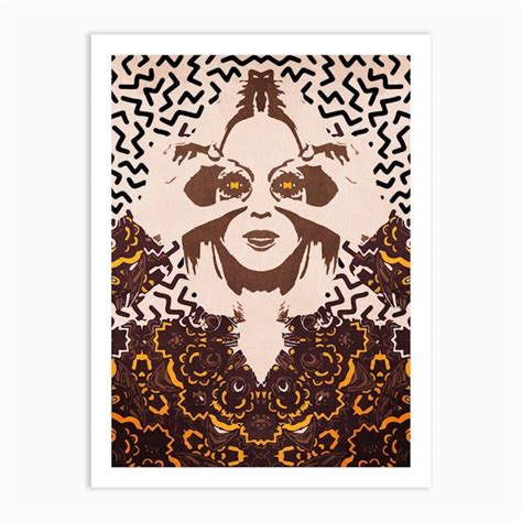 Psychedelic Girl Art Print by HAMJAM - Fy