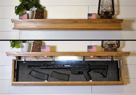 Secret Storage Shelf Hidden Gun Storage With Personalized - Etsy