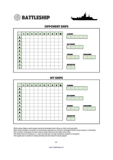 Game: free printable battleship grid to download