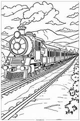 52 train coloring Pages Free PDF & PNG Printables sketch template