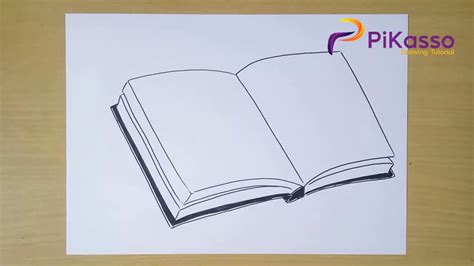 How to Draw an Open Book step by step easy - YouTube