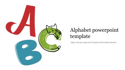 Add Alphabet PowerPoint Template Presentation Slide