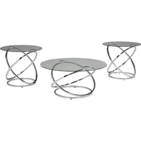 Signature Design by Ashley Hollynyx T270-13 Occasional Table Set with Tempered Glass Table Top ...