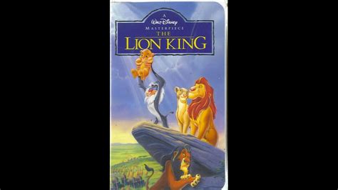 Opening to The Lion King 1995 VHS (Version #1) - YouTube