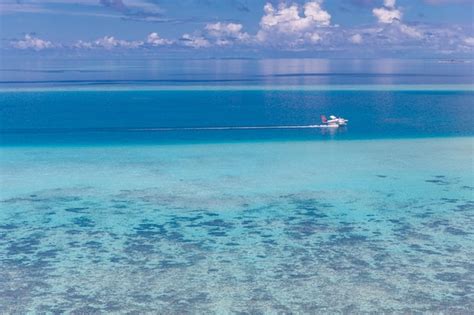 Premium Photo | Aerial ocean view of maldives atolls, world top beauty. maldives tourism. coral ...