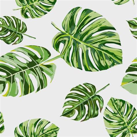 Hand drawn tropical leaf seamless pattern 622309 Vector Art at Vecteezy