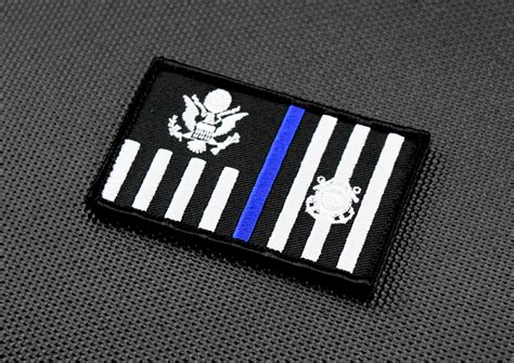 US Coast Guard Ensign Flag Thin Blue Line Patch – BritKitUSA