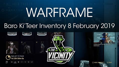 Baro Ki'Teer Warframe Location & Inventory 8 February 2019 - Xbox One - YouTube