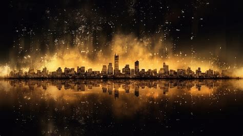 Premium AI Image | A city with a burning city in the background