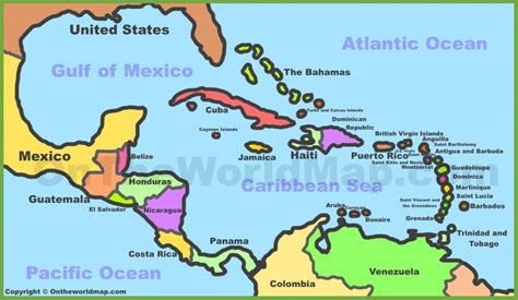 Map Of Us And Caribbean Islands | World Map - Maps Of Caribbean Islands Printable | Printable Maps