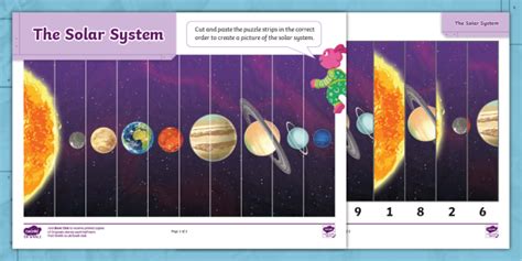 Solar System Puzzle Worksheet with Answers | Twinkl