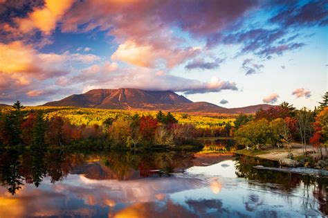 Mt Katahdin in Autumn, USA