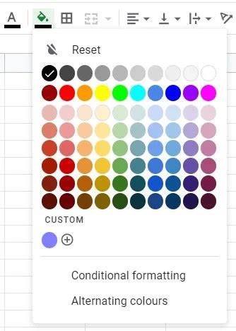 Google Apps Script: Hexadecimal Color Codes for Google Docs, Sheets and Slides Standard Palette ...