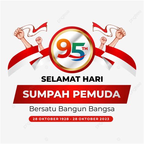 Gambar Selamat Hari Sumpah Pemuda Ke 95 2023 Dengan Logo Hsp Vektor, Hari Sumpah Pemuda 2023 ...