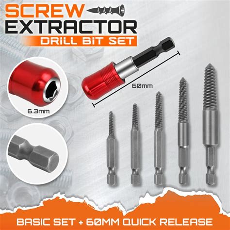 Screw Extractor Drill Bit Set