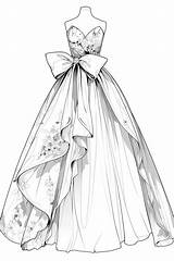 ball gown dress coloring Pages – BUJO ART  Dress Design Sketches sketch template