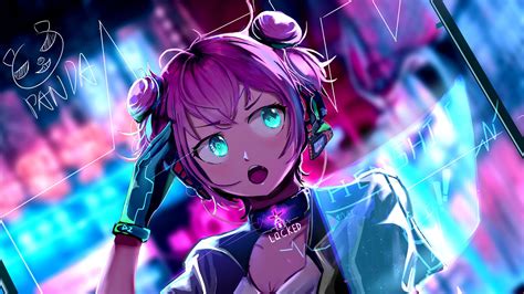 🔥 Free Download Wallpaper Girl Glance Style Cyberpunk Anime by ...